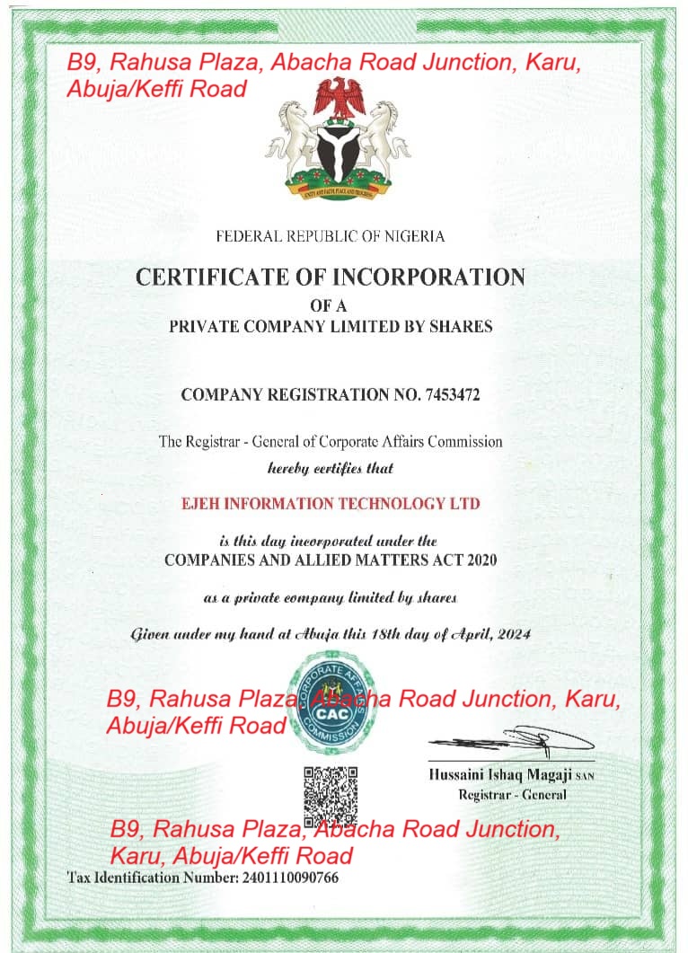 Registration Certificate